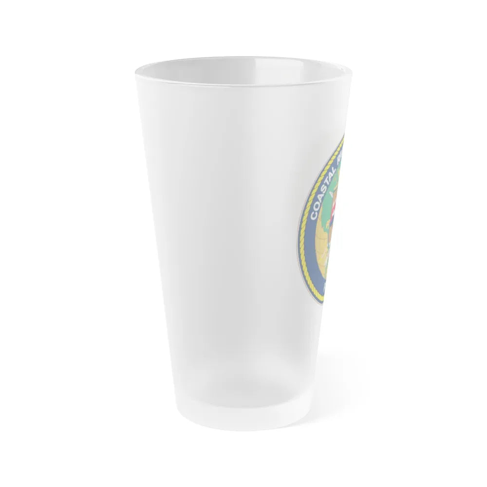 Coastal Riverine Sq 4 (U.S. Navy) Frosted Pint Glass 16oz-Go Mug Yourself