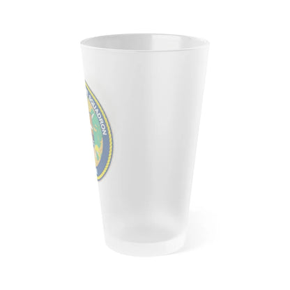 Coastal Riverine Sq 4 (U.S. Navy) Frosted Pint Glass 16oz-Go Mug Yourself