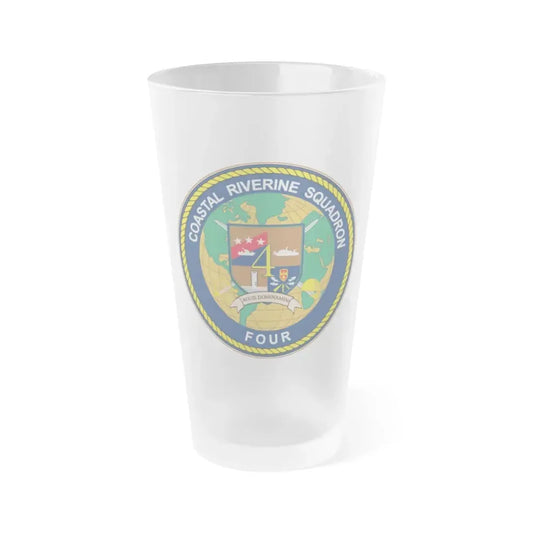 Coastal Riverine Sq 4 (U.S. Navy) Frosted Pint Glass 16oz Default Title - Go Mug Yourself