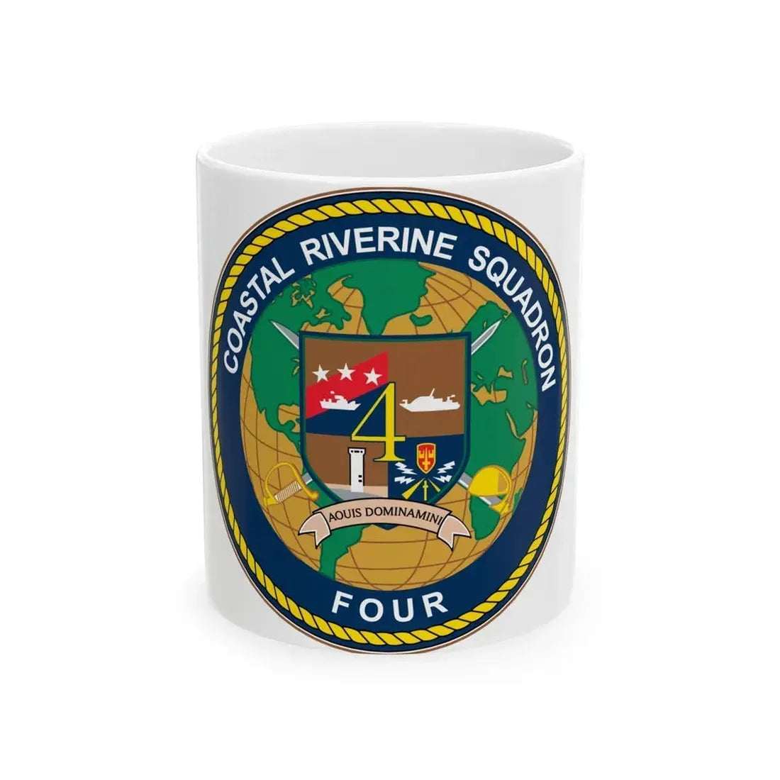 Coastal Riverine Sq 4 (U.S. Navy) White Coffee Mug 11oz - Go Mug Yourself