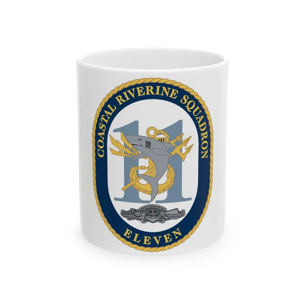 Coastal Riverine Sq Eleven (U.S. Navy) White Coffee Mug-11oz-Go Mug Yourself