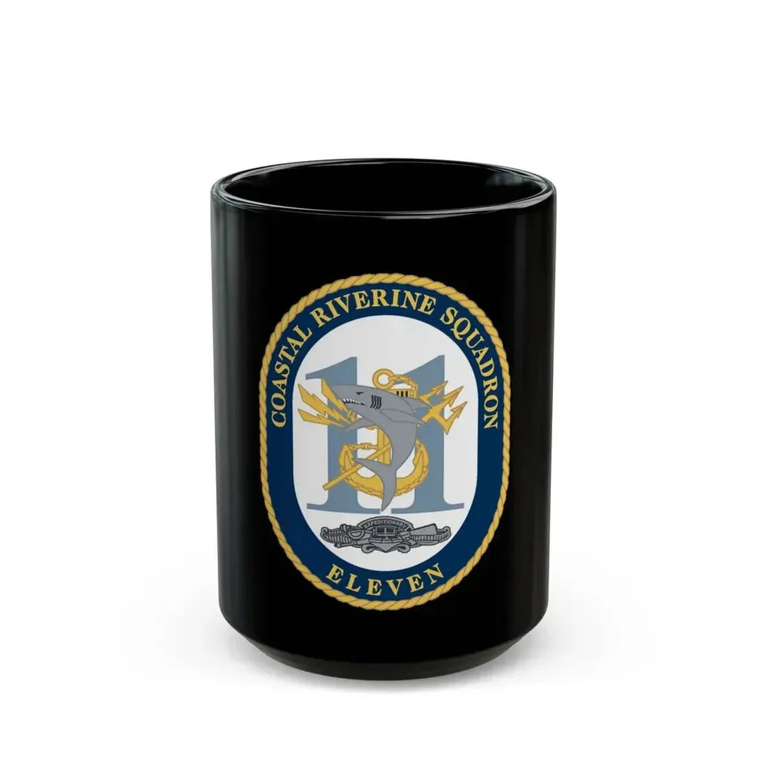 Coastal Riverine Sq Eleven (U.S. Navy) Black Coffee Mug 15oz - Go Mug Yourself