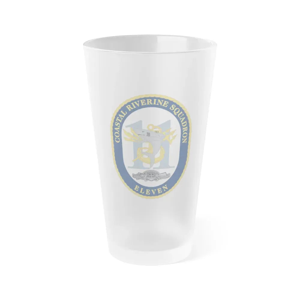 Coastal Riverine Sq Eleven (U.S. Navy) Frosted Pint Glass 16oz Default Title - Go Mug Yourself