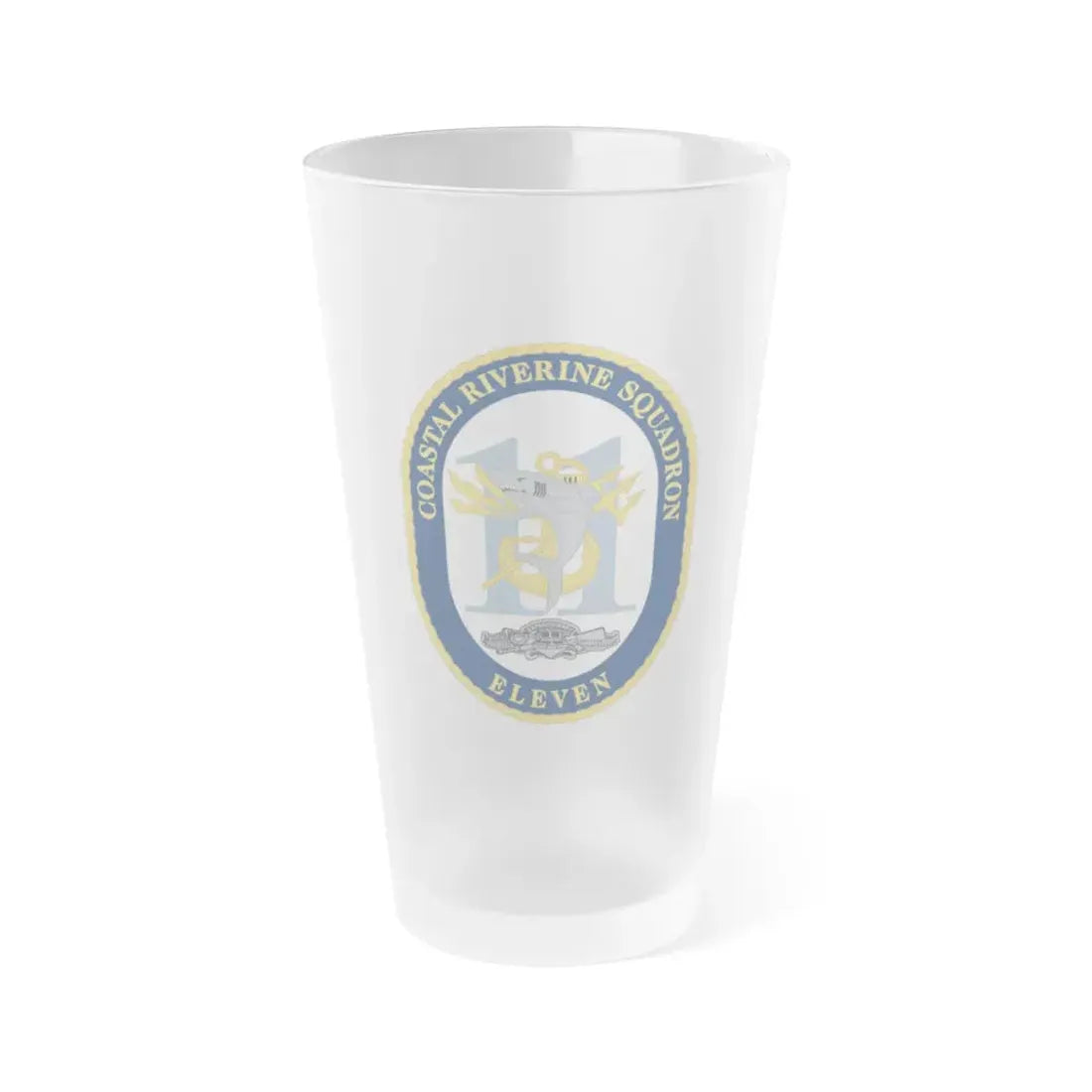 Coastal Riverine Sq Eleven (U.S. Navy) Frosted Pint Glass 16oz Default Title - Go Mug Yourself