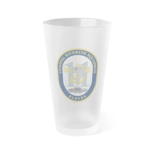 Coastal Riverine Sq Eleven (U.S. Navy) Frosted Pint Glass 16oz Default Title - Go Mug Yourself
