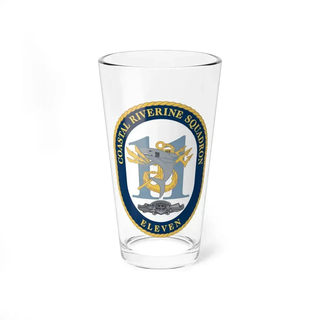 Coastal Riverine Sq Eleven (U.S. Navy) Pint Glass 16oz 16oz - Go Mug Yourself