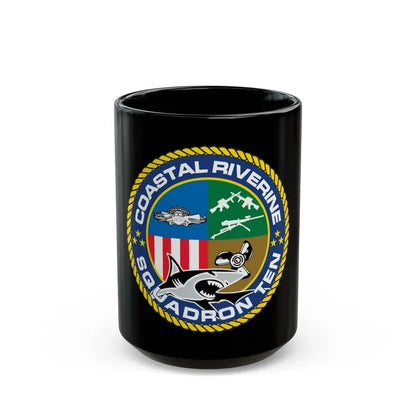 Coastal Riverine Squadron 10 (U.S. Navy) Black Coffee Mug 15oz - Go Mug Yourself