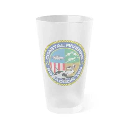 Coastal Riverine Squadron 10 (U.S. Navy) Frosted Pint Glass 16oz Default Title - Go Mug Yourself