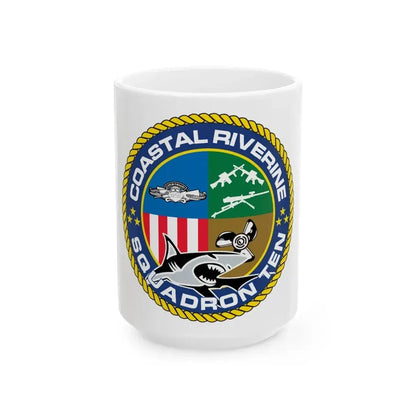 Coastal Riverine Squadron 10 (U.S. Navy) White Coffee Mug 15oz - Go Mug Yourself