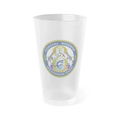 Coastal Riverine Squadron 8 (U.S. Navy) Frosted Pint Glass 16oz-Go Mug Yourself