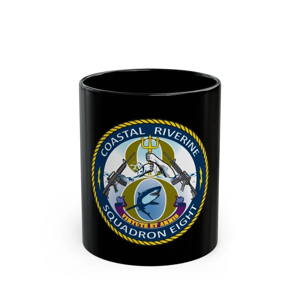Coastal Riverine Squadron 8 (U.S. Navy) Black Coffee Mug 11oz - Go Mug Yourself