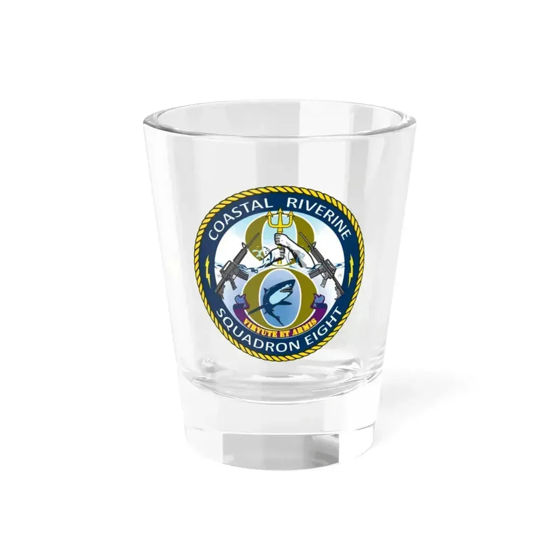 Coastal Riverine Squadron 8 (U.S. Navy) Shot Glass 1.5oz 1.5oz - Go Mug Yourself