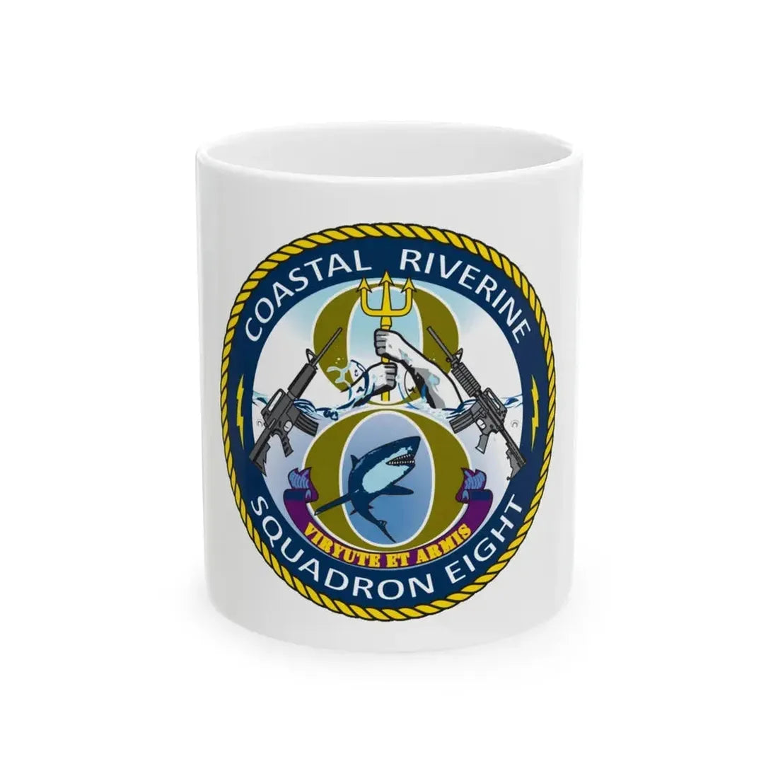 Coastal Riverine Squadron 8 (U.S. Navy) White Coffee Mug 11oz - Go Mug Yourself