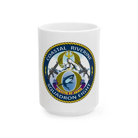 Coastal Riverine Squadron 8 (U.S. Navy) White Coffee Mug 15oz - Go Mug Yourself