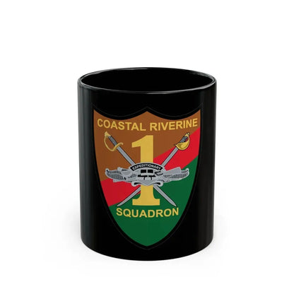 Coastal Riverine Squadron ONE (U.S. Navy) Black Coffee Mug 11oz - Go Mug Yourself