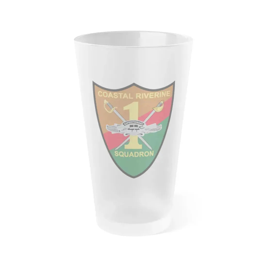 Coastal Riverine Squadron ONE (U.S. Navy) Frosted Pint Glass 16oz Default Title - Go Mug Yourself