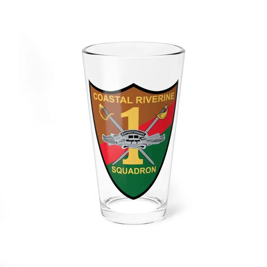 Coastal Riverine Squadron ONE (U.S. Navy) Pint Glass 16oz 16oz - Go Mug Yourself