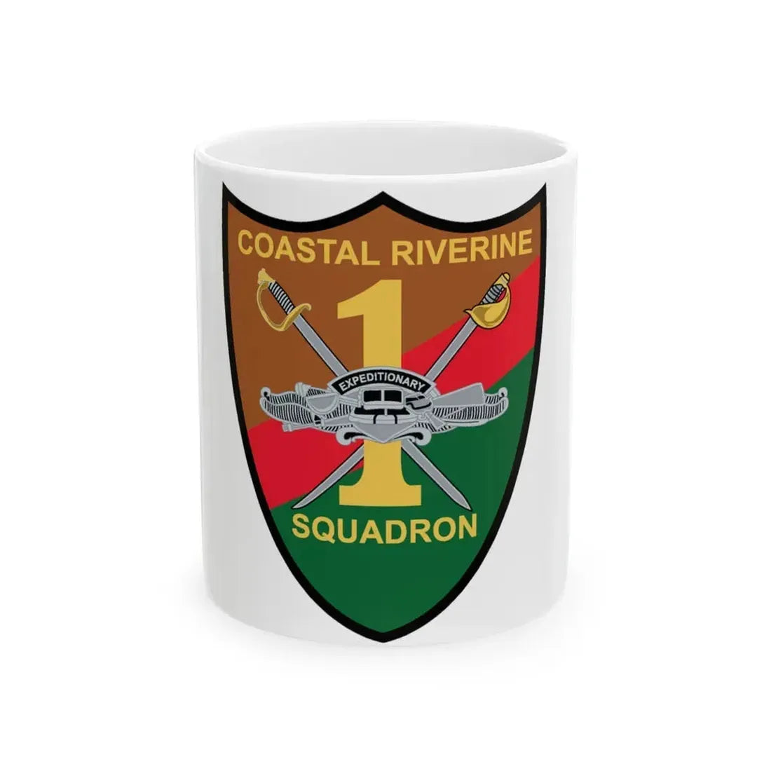 Coastal Riverine Squadron ONE (U.S. Navy) White Coffee Mug 11oz - Go Mug Yourself