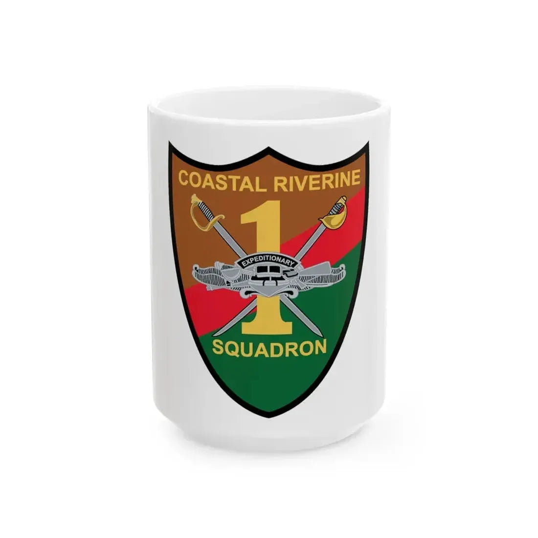 Coastal Riverine Squadron ONE (U.S. Navy) White Coffee Mug 15oz - Go Mug Yourself