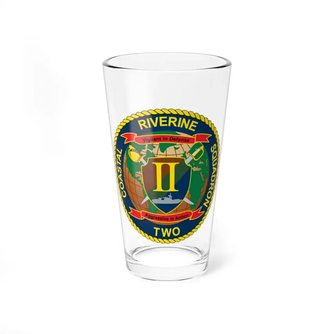 Coastal Riverine Squadron Two (U.S. Navy) Pint Glass 16oz 16oz - Go Mug Yourself