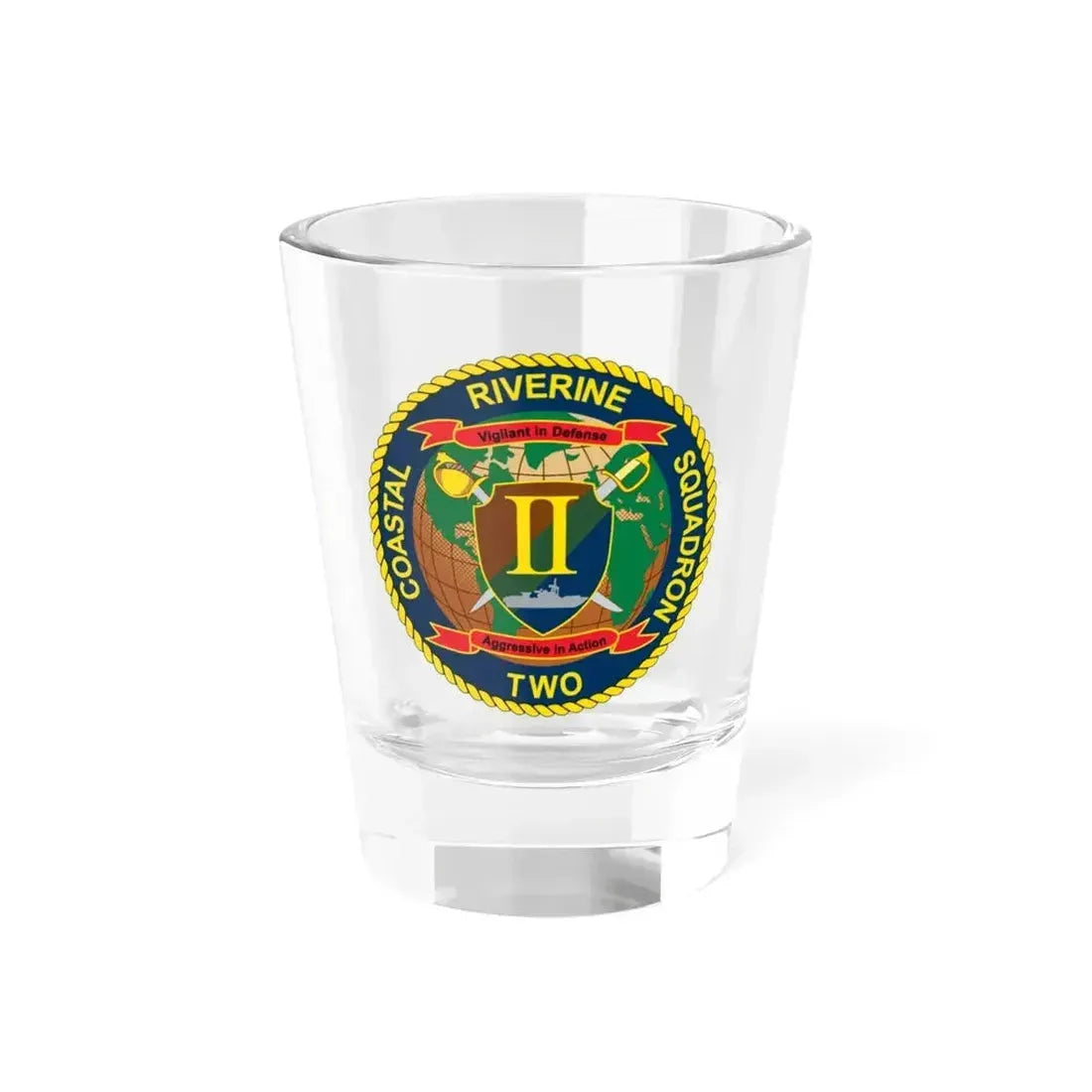 Coastal Riverine Squadron Two (U.S. Navy) Shot Glass 1.5oz 1.5oz - Go Mug Yourself