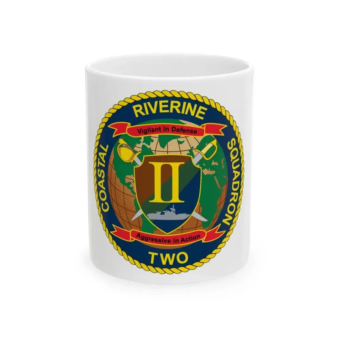 Coastal Riverine Squadron Two (U.S. Navy) White Coffee Mug 11oz - Go Mug Yourself