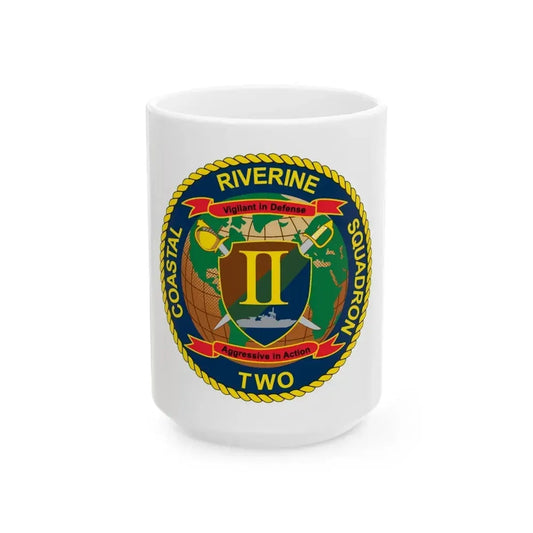 Coastal Riverine Squadron Two (U.S. Navy) White Coffee Mug 15oz - Go Mug Yourself