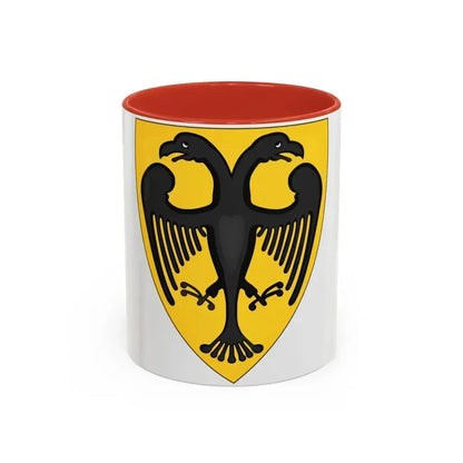 Coat and Shield of Arms of Otto IV, Holy Roman Emperor - Accent Coffee Mug 11oz Red - Go Mug Yourself