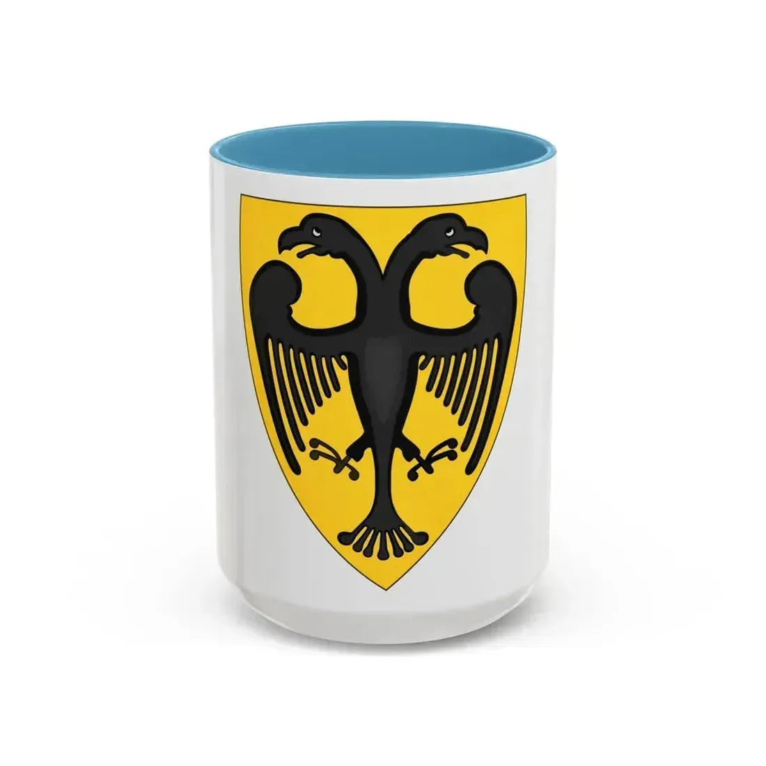 Coat and Shield of Arms of Otto IV, Holy Roman Emperor - Accent Coffee Mug 15oz Light Blue - Go Mug Yourself