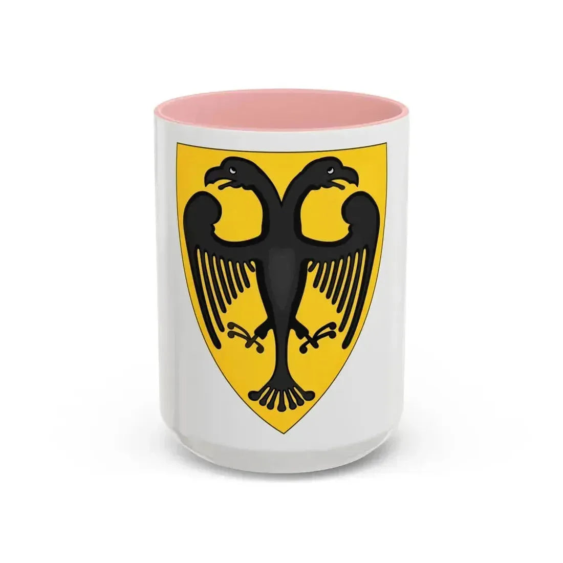 Coat and Shield of Arms of Otto IV, Holy Roman Emperor - Accent Coffee Mug 15oz Pink - Go Mug Yourself