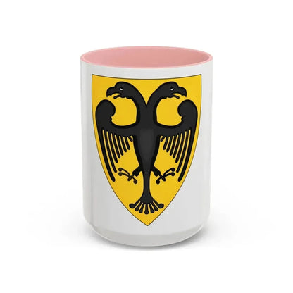 Coat and Shield of Arms of Otto IV, Holy Roman Emperor - Accent Coffee Mug 15oz Pink - Go Mug Yourself