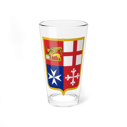 Coat of arm of Italy Civil ensign (Italy) (Coat of Arms) Pint Glass 16oz 16oz - Go Mug Yourself