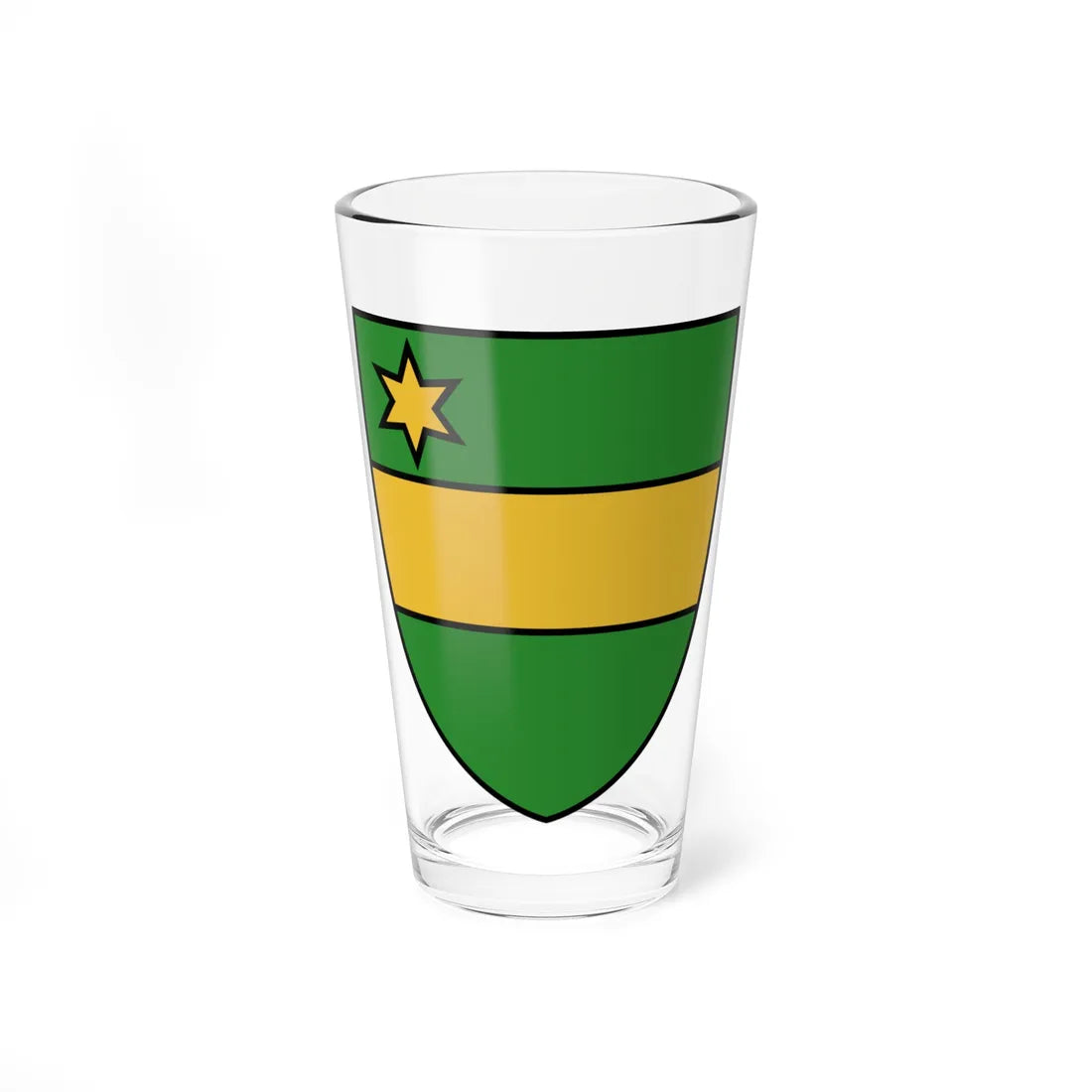 Coat of Armes Mont Saint Guibert (Belgium) (Coat of Arms) Pint Glass 16oz 16oz - Go Mug Yourself