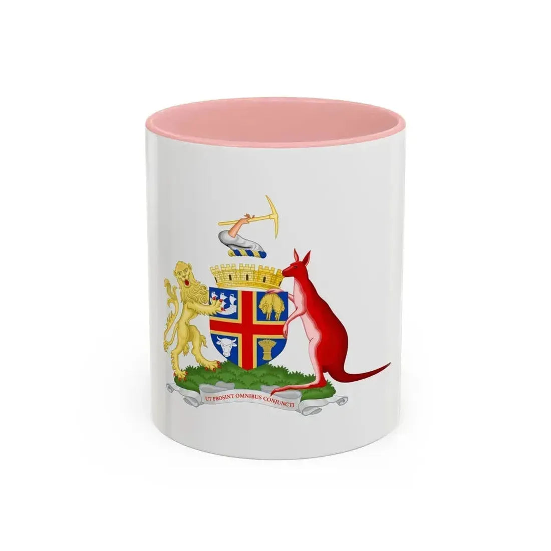 Coat of Arms Adelaida Australia - Accent Coffee Mug 11oz Pink - Go Mug Yourself