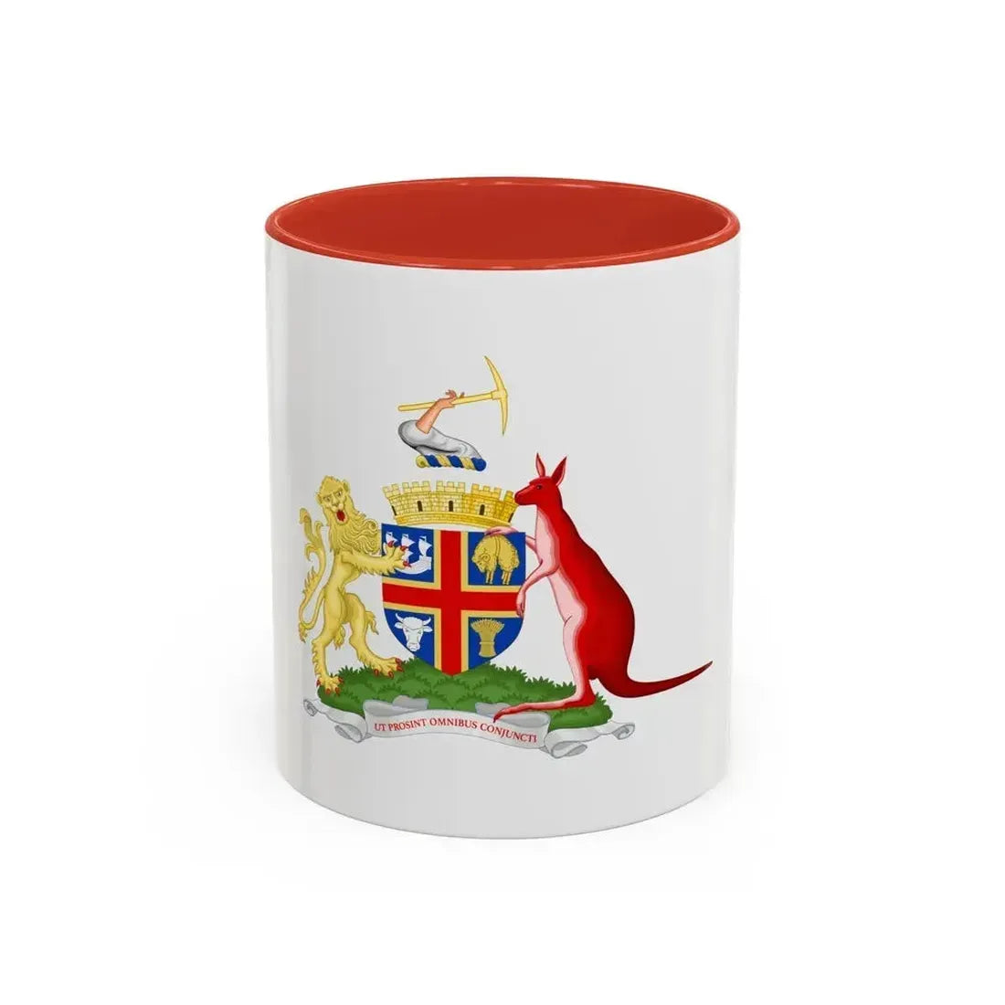 Coat of Arms Adelaida Australia - Accent Coffee Mug 11oz Red - Go Mug Yourself