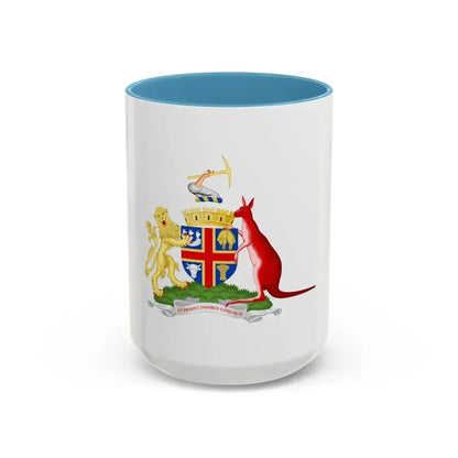 Coat of Arms Adelaida Australia - Accent Coffee Mug 15oz Light Blue - Go Mug Yourself