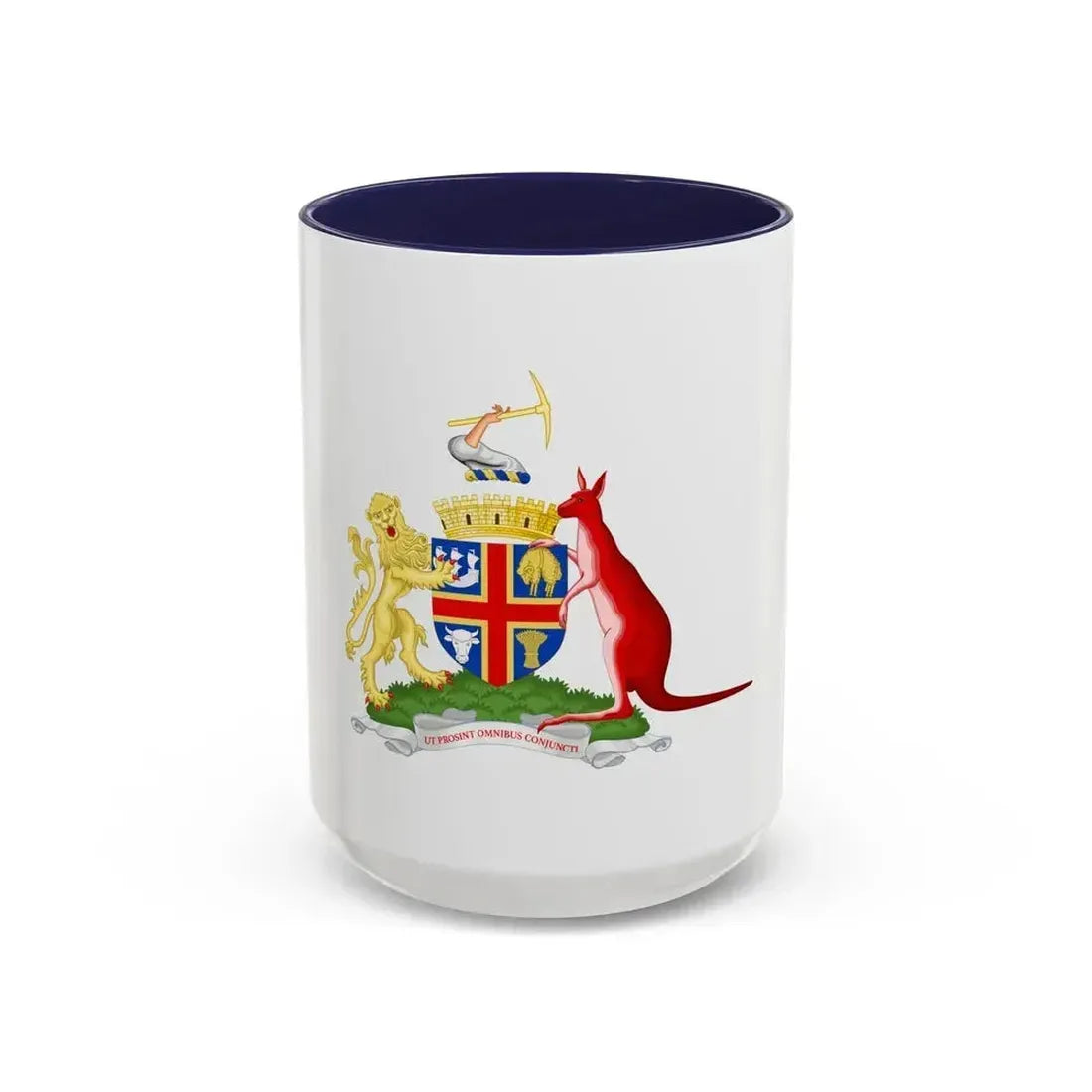 Coat of Arms Adelaida Australia - Accent Coffee Mug 15oz Navy - Go Mug Yourself