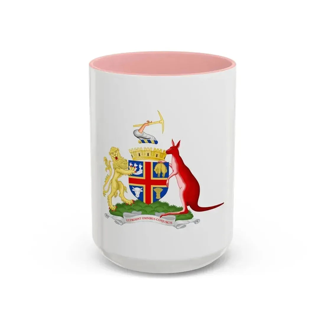Coat of Arms Adelaida Australia - Accent Coffee Mug 15oz Pink - Go Mug Yourself