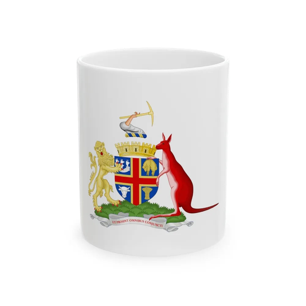 Coat of Arms Adelaida Australia - White Coffee Mug-11oz-Go Mug Yourself