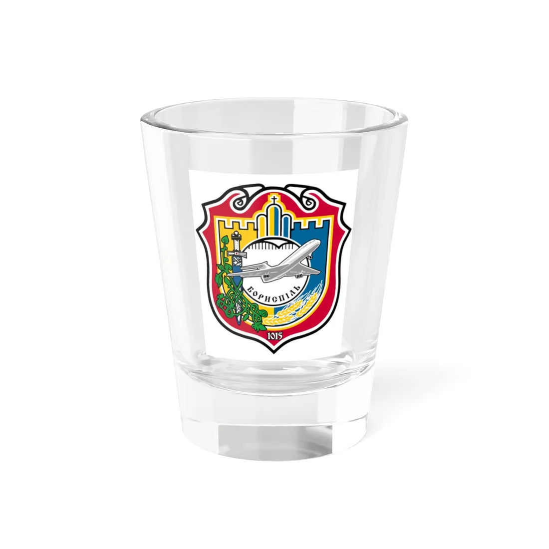 Coat of Arms Boryspil (Ukraine) (Coat of Arms) Shot Glass 1.5oz 1.5oz - Go Mug Yourself