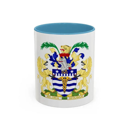 Coat of Arms Brisbane Australia - Accent Coffee Mug 11oz Light Blue - Go Mug Yourself