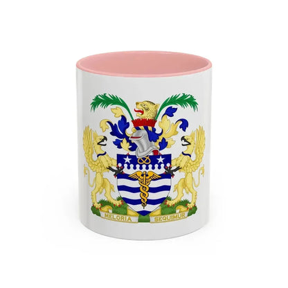 Coat of Arms Brisbane Australia - Accent Coffee Mug 11oz Pink - Go Mug Yourself