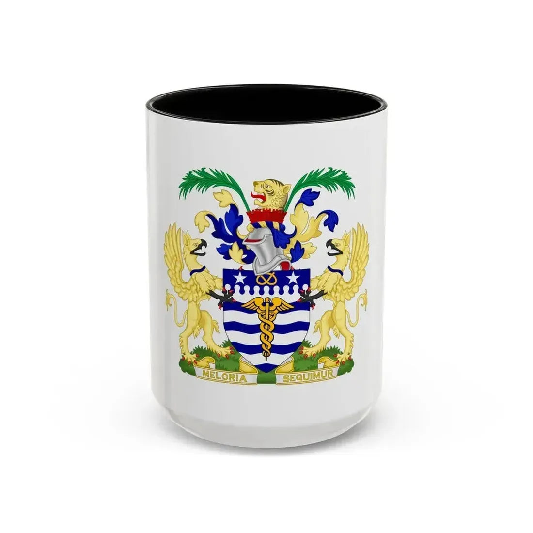 Coat of Arms Brisbane Australia - Accent Coffee Mug 15oz Black - Go Mug Yourself