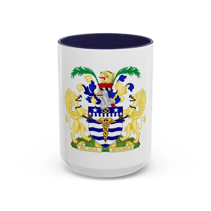 Coat of Arms Brisbane Australia - Accent Coffee Mug 15oz Navy - Go Mug Yourself