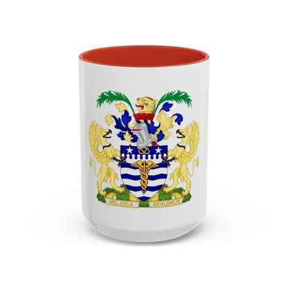 Coat of Arms Brisbane Australia - Accent Coffee Mug 15oz Red - Go Mug Yourself