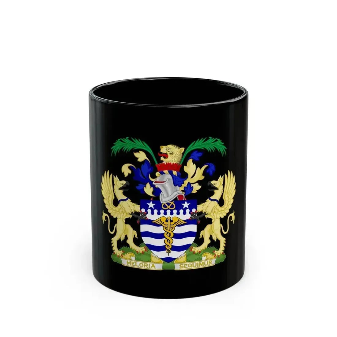 Coat of Arms Brisbane Australia - Black Coffee Mug 11oz - Go Mug Yourself