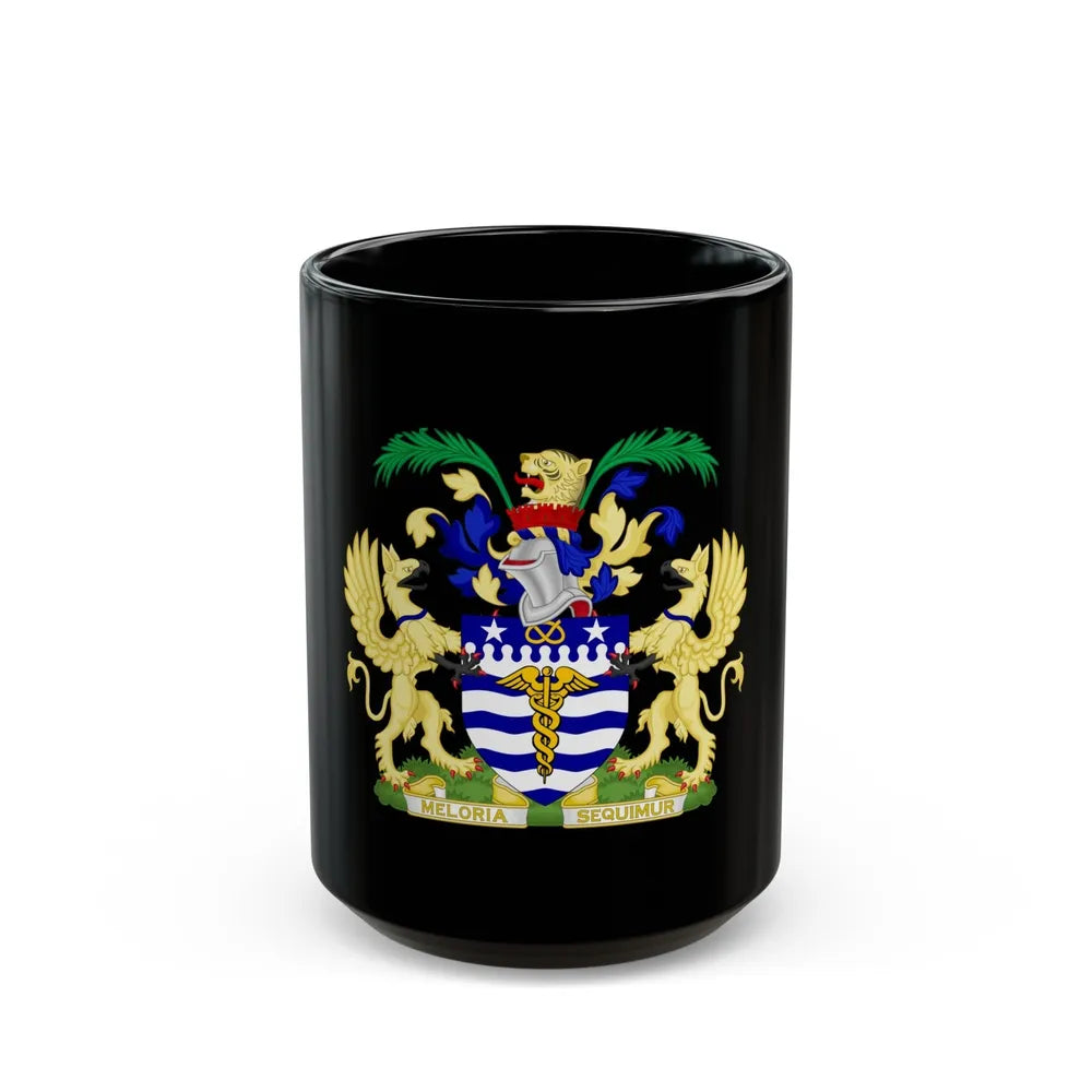 Coat of Arms Brisbane Australia - Black Coffee Mug-15oz-Go Mug Yourself