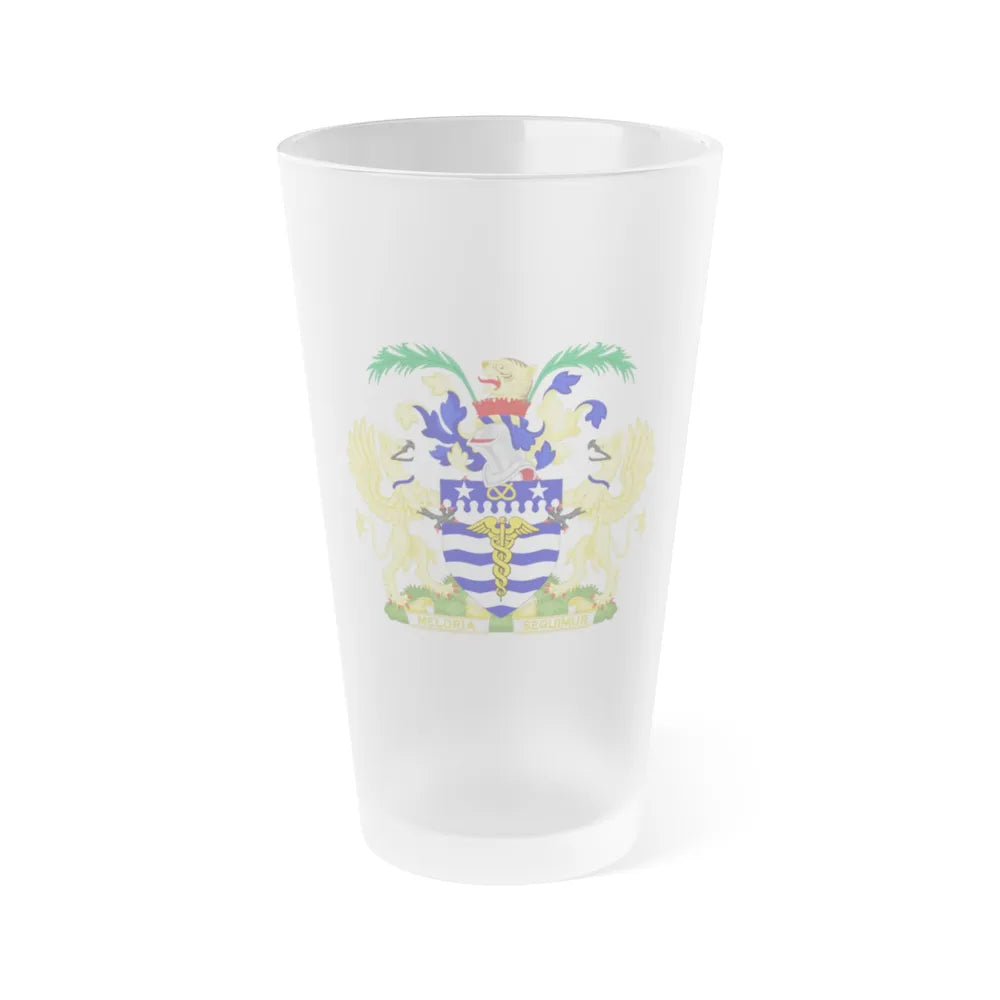 Coat of Arms Brisbane Australia - Frosted Pint Glass 16oz-16oz-Frosted-Go Mug Yourself