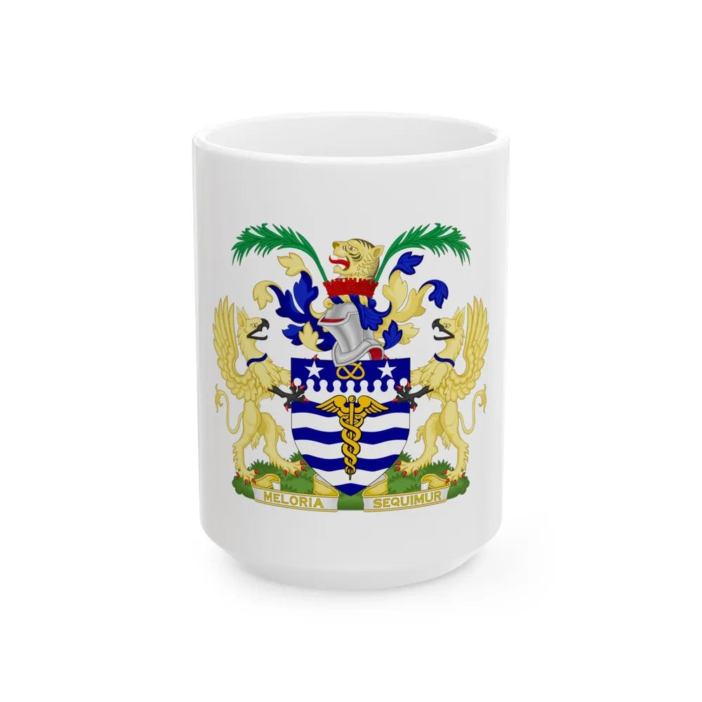 Coat of Arms Brisbane Australia - White Coffee Mug-15oz-Go Mug Yourself