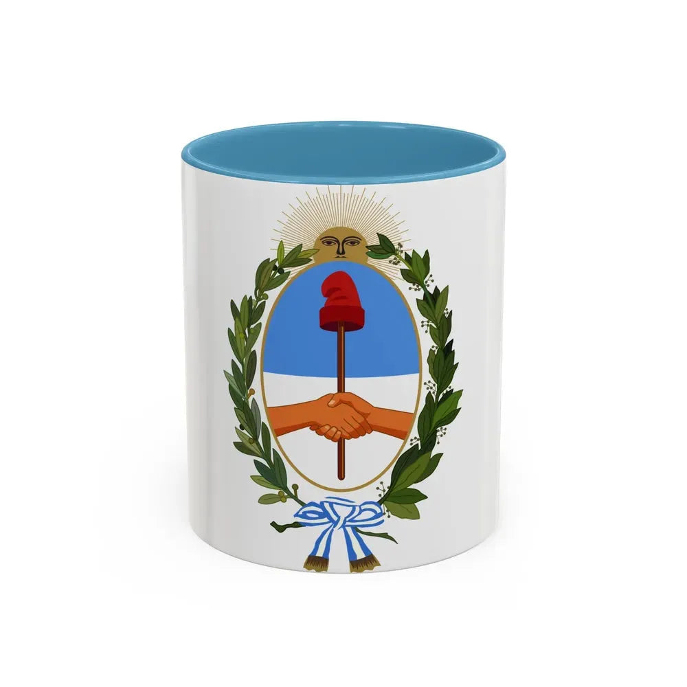 Coat of Arms Buenos Aires Province Argentina - Accent Coffee Mug 11oz Light Blue - Go Mug Yourself